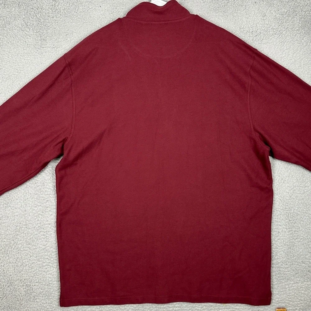 NEW Jos. A. Bank Travelers Sweater Mens 2XT Tall Burgundy Quarter Zip Pullover